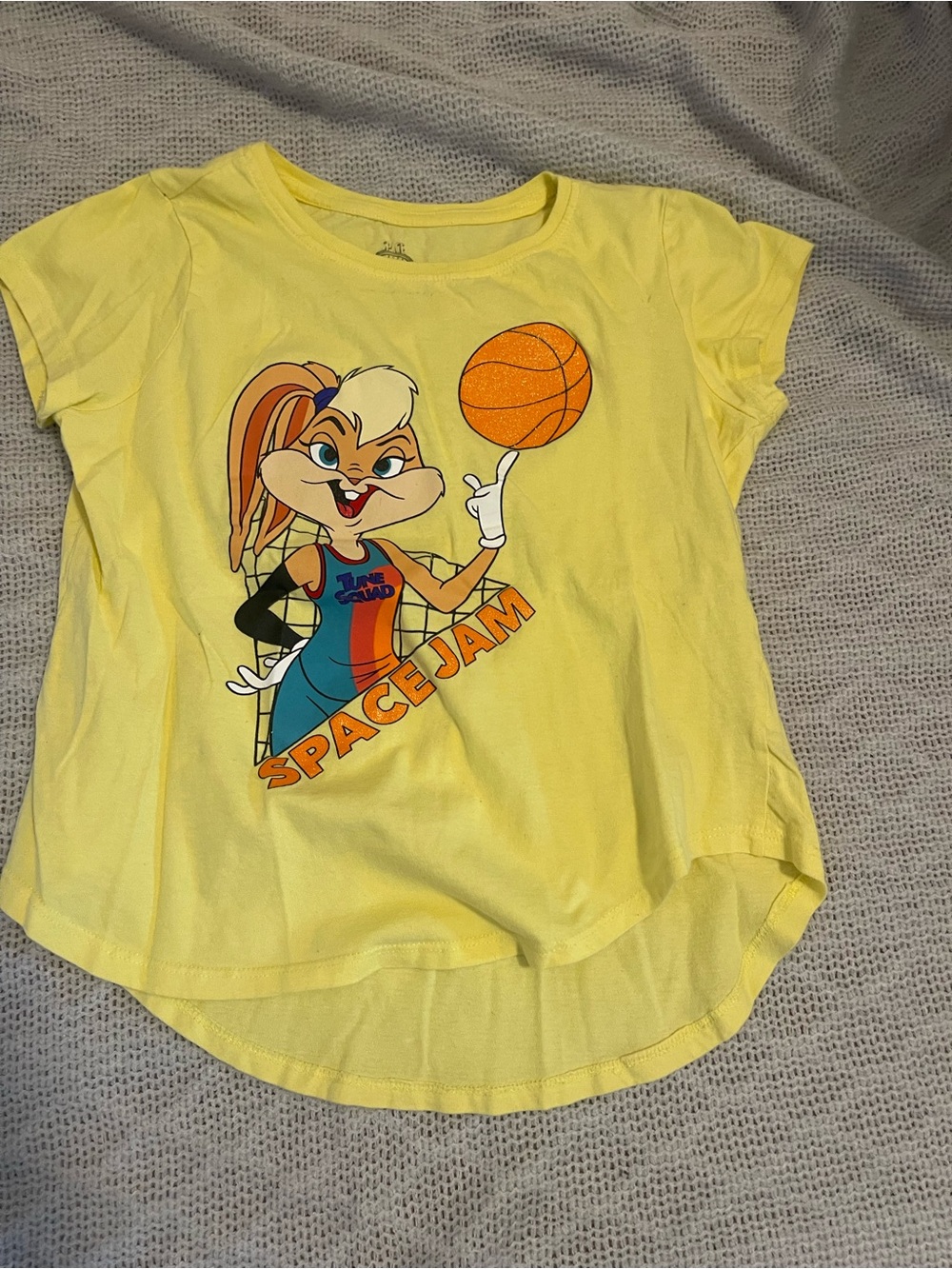 Lola Bunny Space Jam Yellow Short Sleeve Tee for Kids